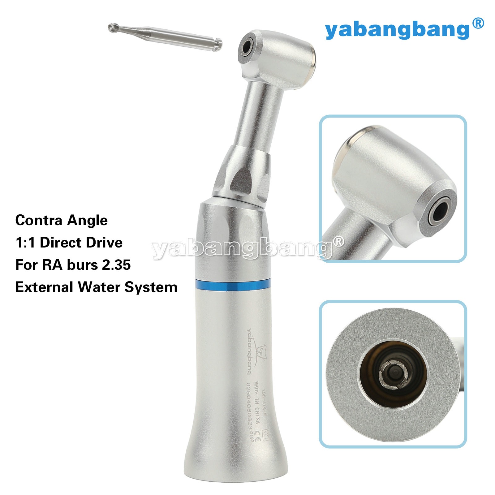 NSK Style Dental Push Button Slow Low Speed Contra Angle Handpiece PAD CA 2.35mm