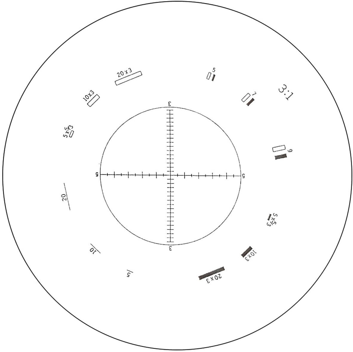 Walton Beckett Microscope Reticle G22 for ACM, Particle & Fiber Analysis – 21mm