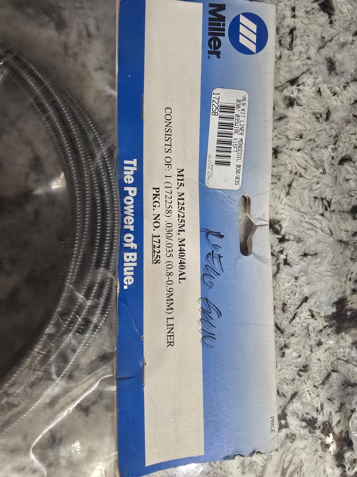 Miller 172258 – 0.030″-.035″ 5m 15ft – MIG Welding Liner Original OEM