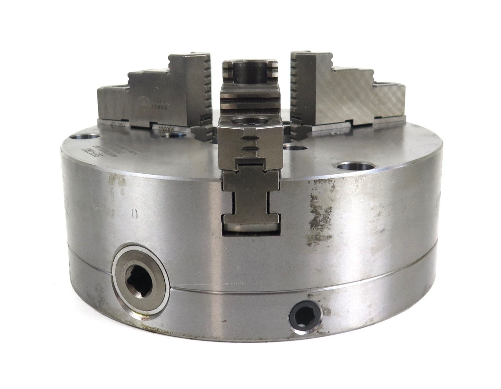 BISON 10″ SET-TRU 3-Jaw Self Centering Lathe Chuck No. 3565-10 w/ Plain Back