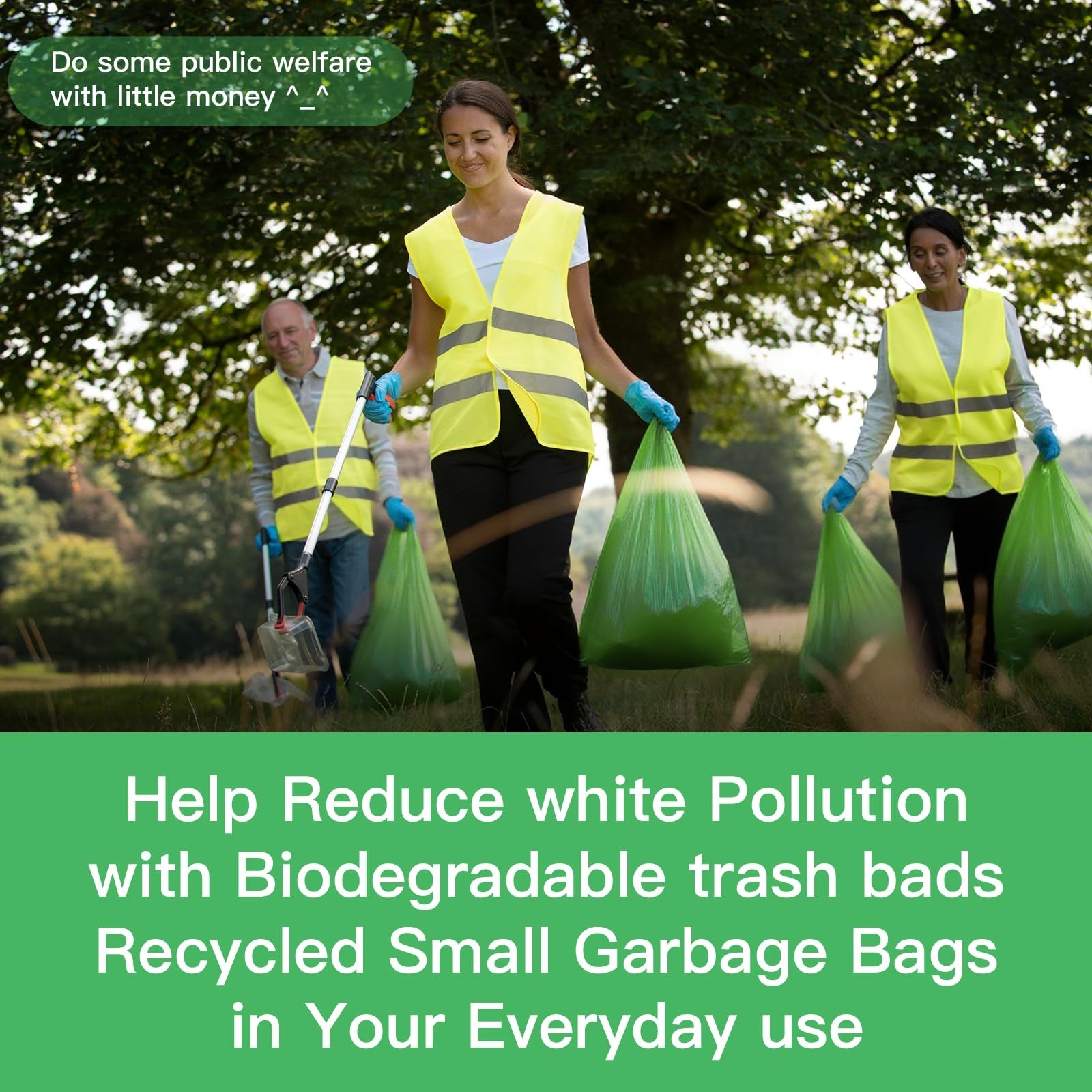 Compostable Trash Bags 2.6 Gallon – Unscented Biodegradable Small Garbage Bag…
