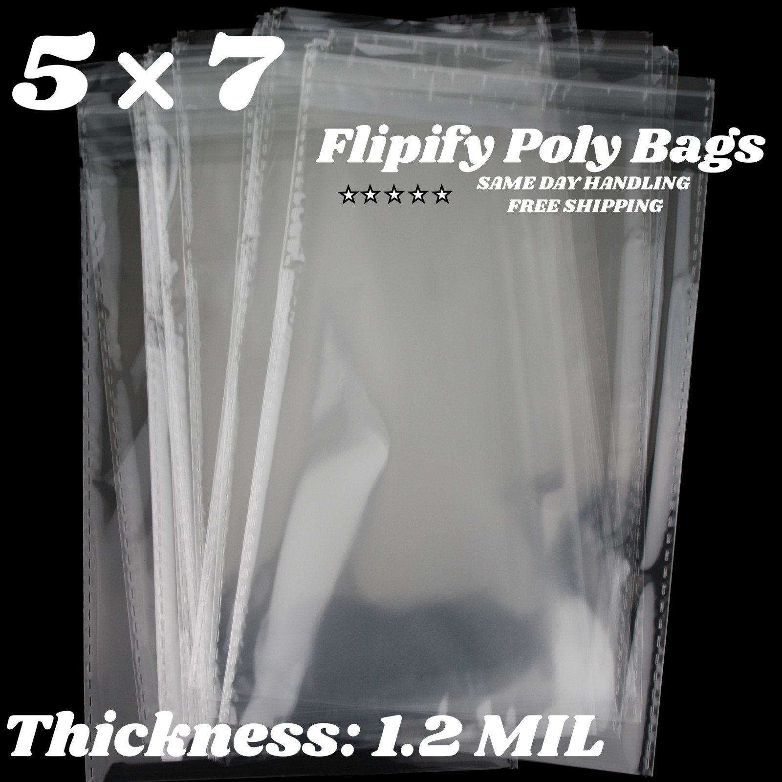 5×7 Clear Resealable Poly Plastic OPP Bags Self Adhesive Seal Cello Package Gift