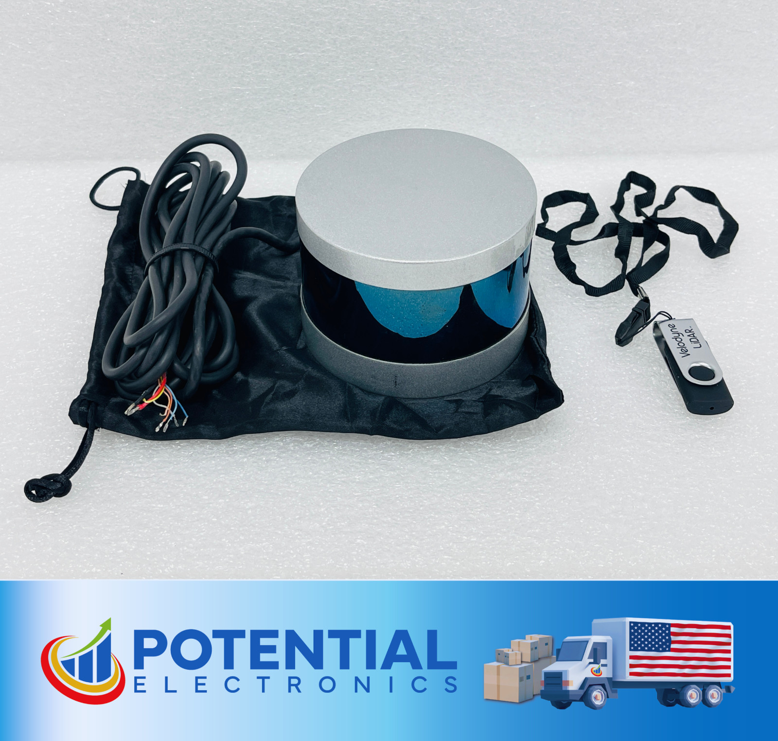 USED – Velodyne VLP-16 Puck LiDAR Sensor W/ Velodyne LiDAR VLP-16 USB