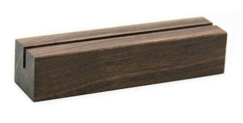 Display Sign Holders Numbers Stands Walnut Wood Sign Holders