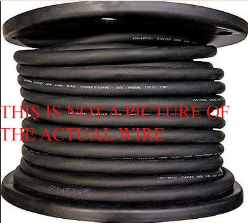 20 FT 12/4 SJOOW SJ SJO SJOW BLACK RUBBER CORD EXTENSION WIRE/CABLE
