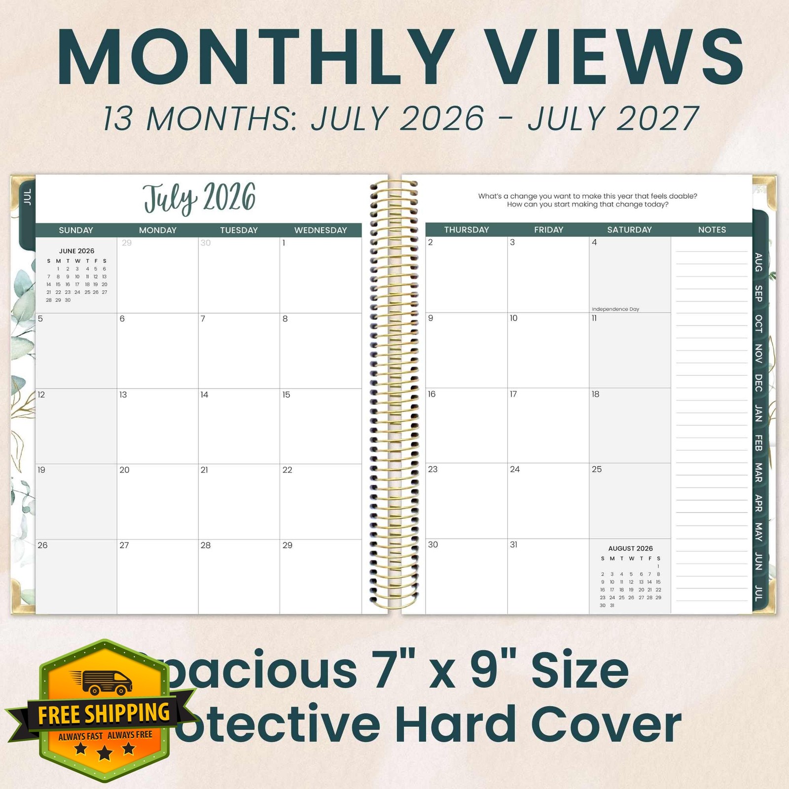 bloom daily planners 2026-2027 Eucalyptus White Planner