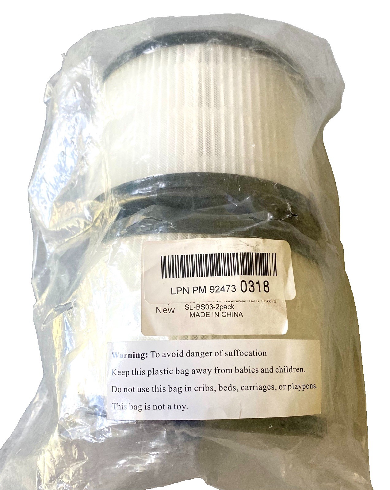 BS-03 True HEPA Replacement Filter 2 Pack Sealed