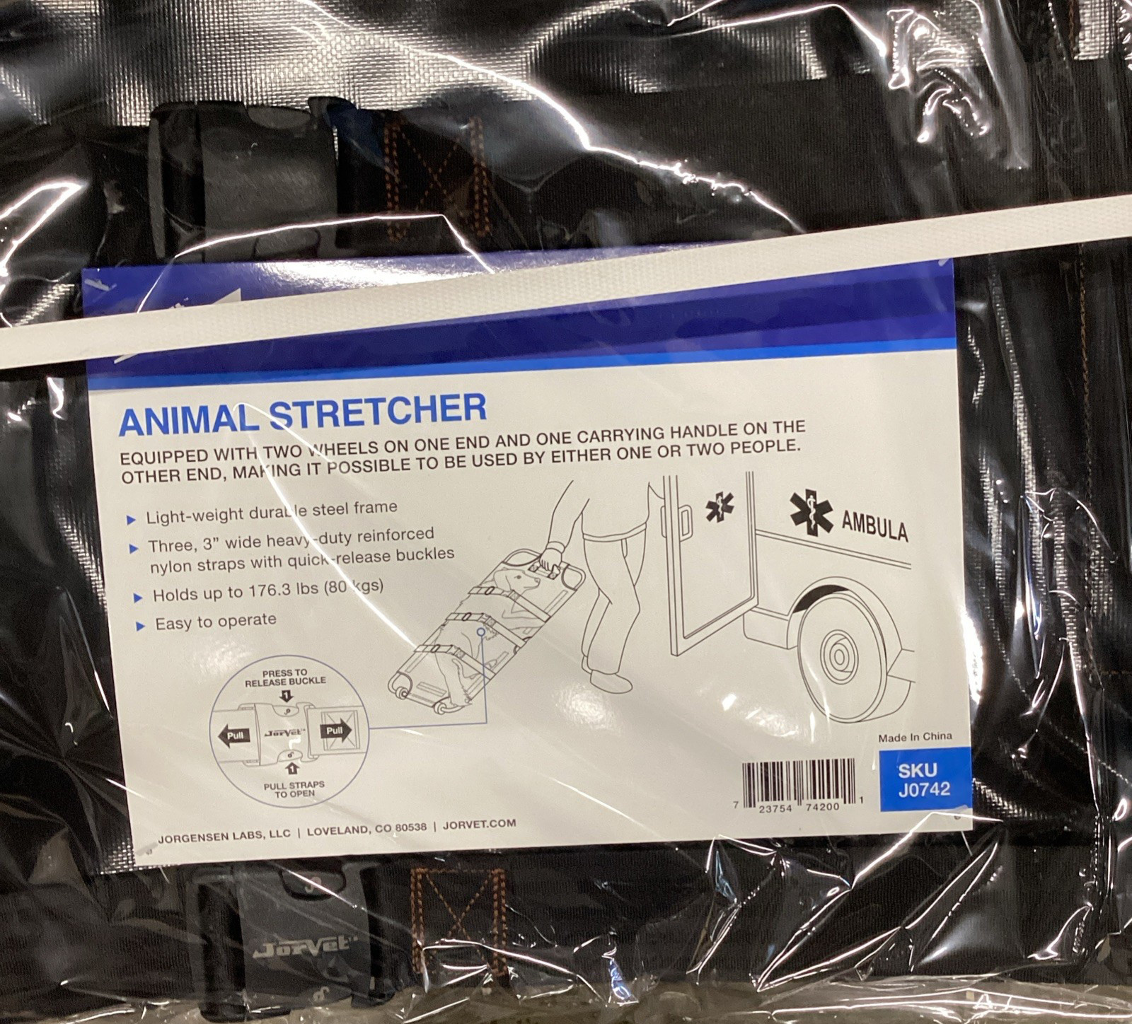 Jorvet J0742 Animal Stretcher