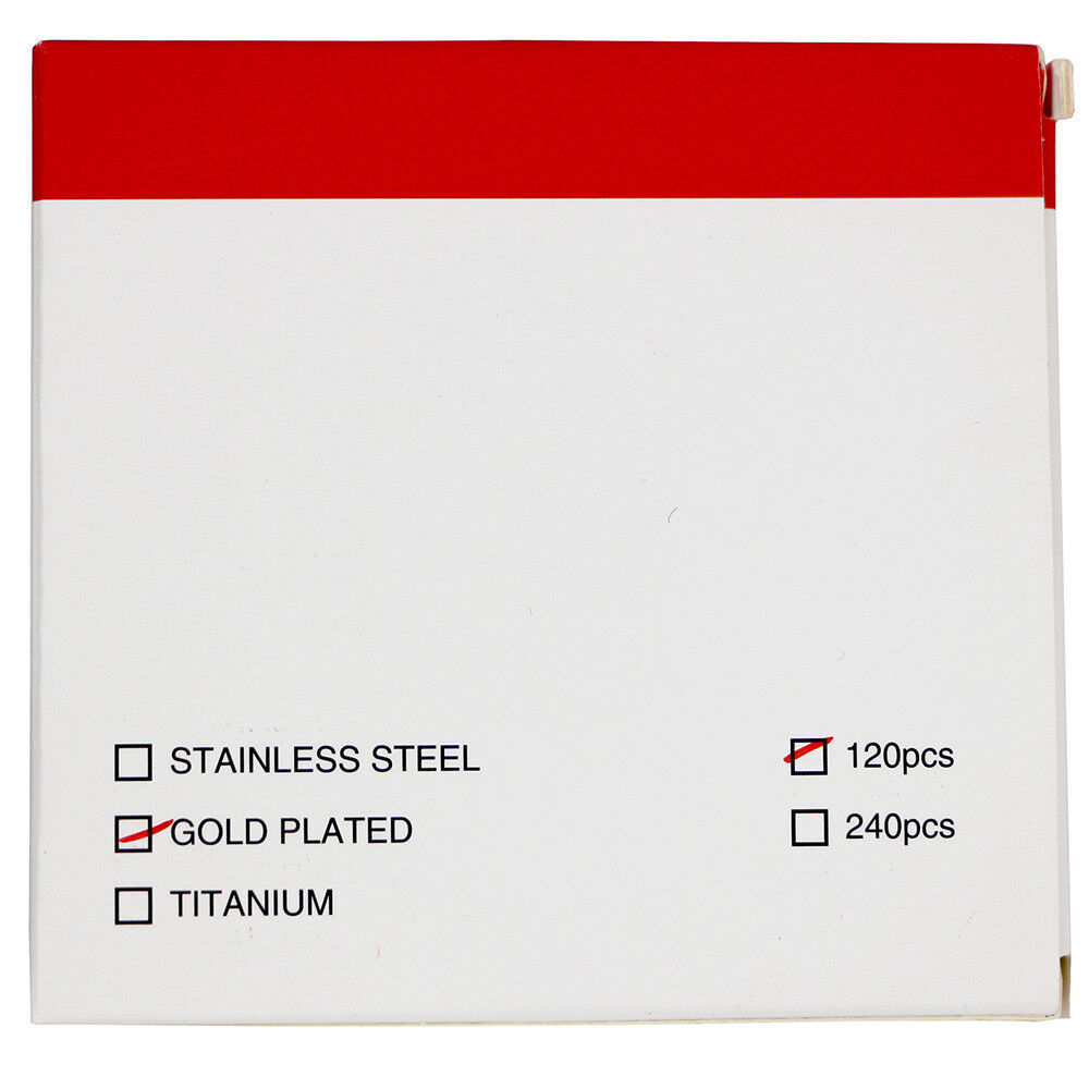120/packDental 24K gold Plated Assorted Dental Conical Screw Posts Kits Refills