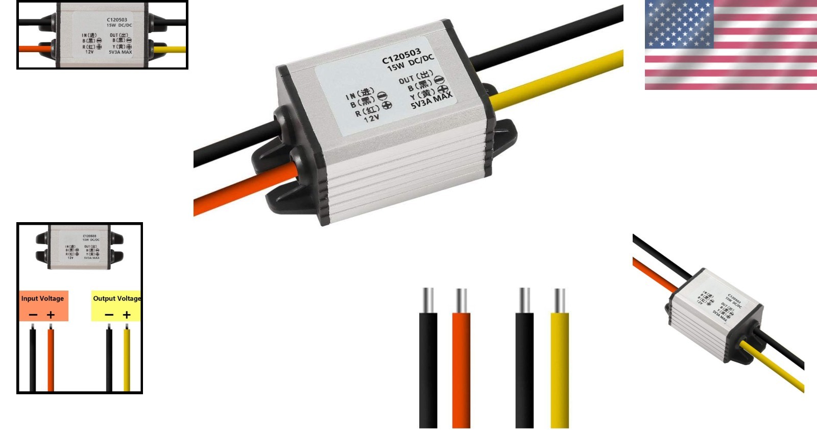 12V to 5V Waterproof DC Step-Down Converter for Automotive and Consumer Elect…