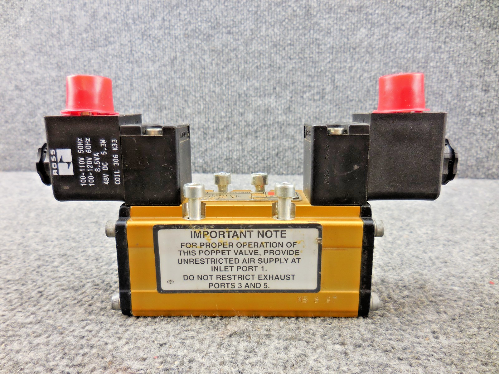 Unused Ross W6476B2407 Solenoid Valve
