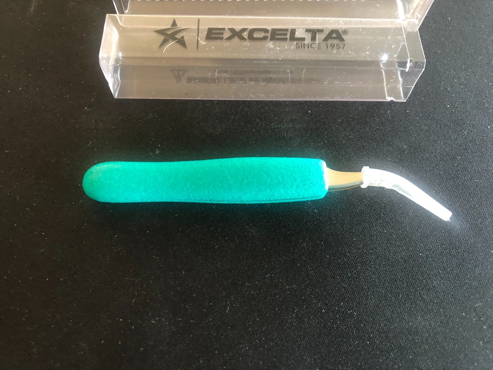 Excelta 7-SA-PI-ET Tweezers Soft Green Handles