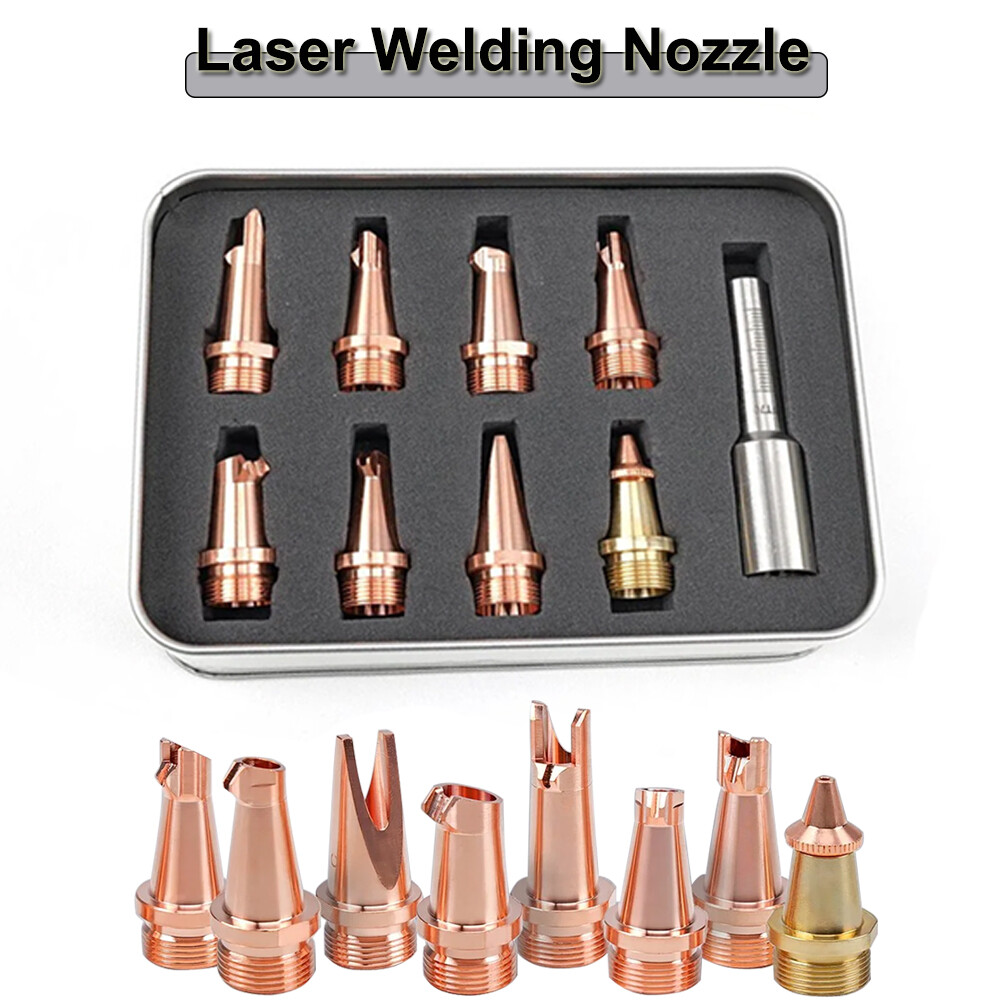 7pcs Laser Welding Nozzle +1 pc 70mm Scale Tube for Handheld Welder Wire w/box