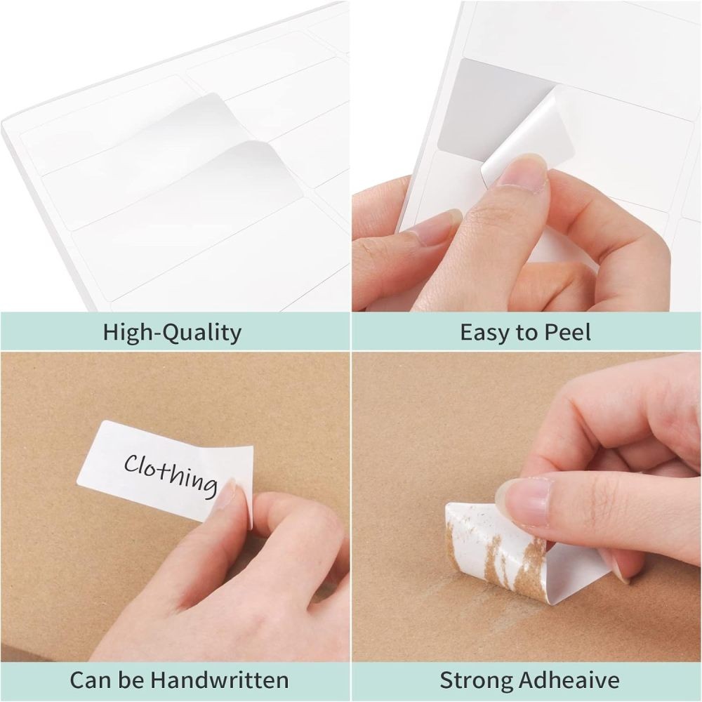 1″x2 5/8″ Address Shipping Labels Blank Mailing Stickers 30 Up for Laser/Inkjet