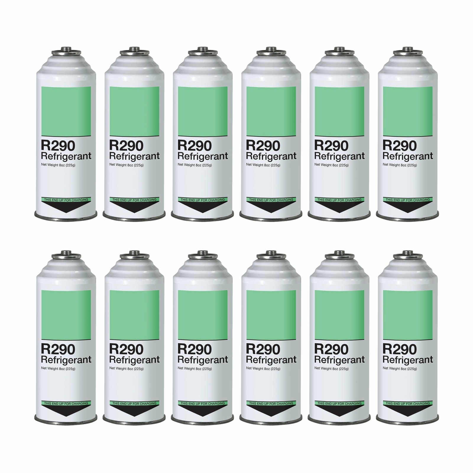 Refrigerant R290 – 12 Pack – Piercing Top Can (Inverted Charging)