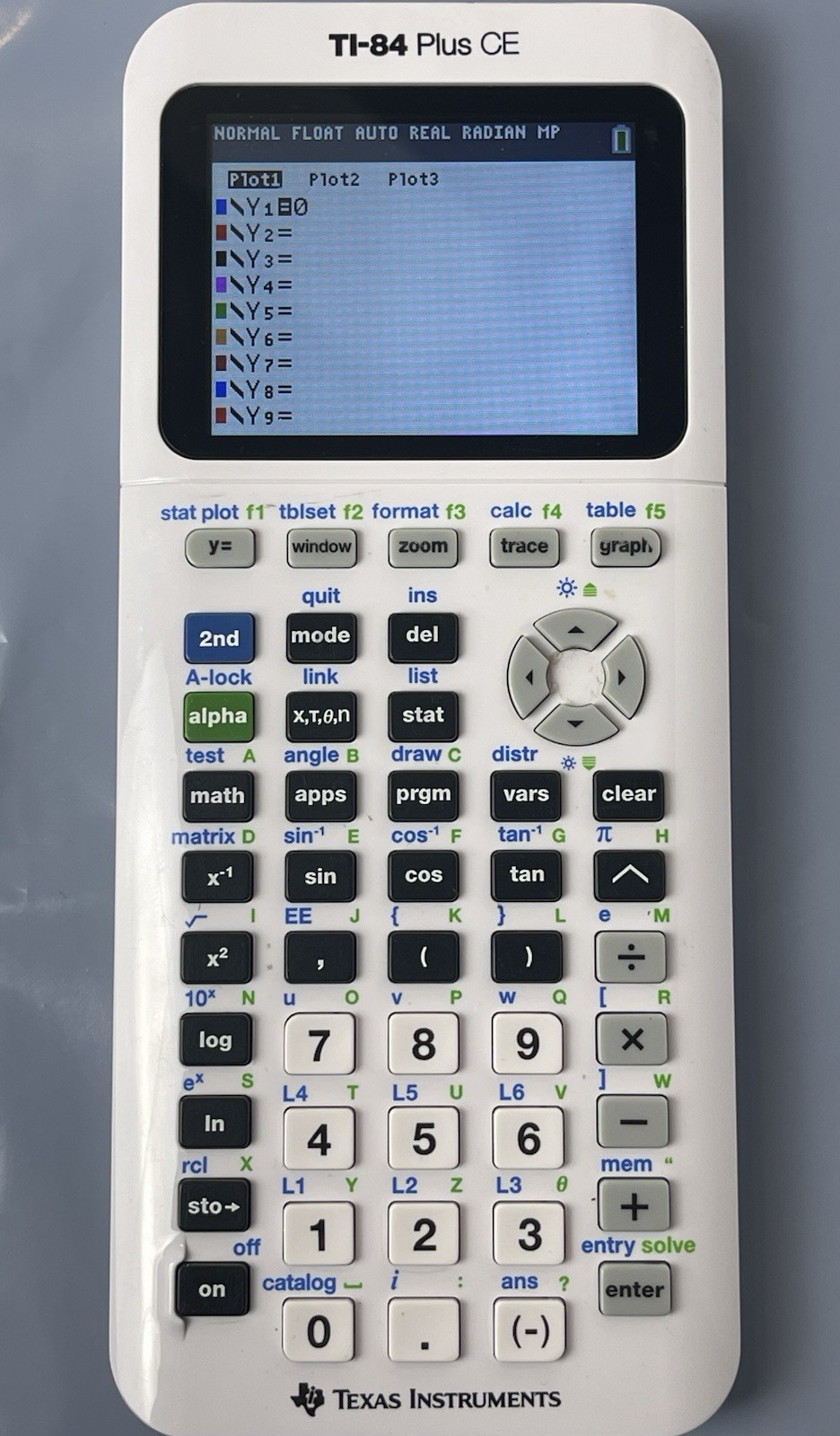 Texas Instruments TI 84 Plus CE Graphing Calculator With Charging Cable Working