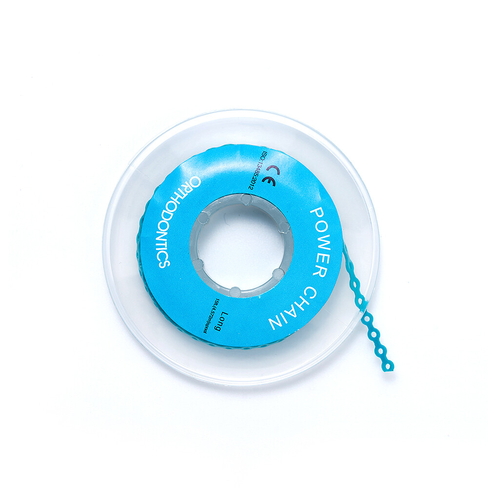 Dental Orthodontic Power Chain Ligature Ties Elastic Rubber Bands for Brackets