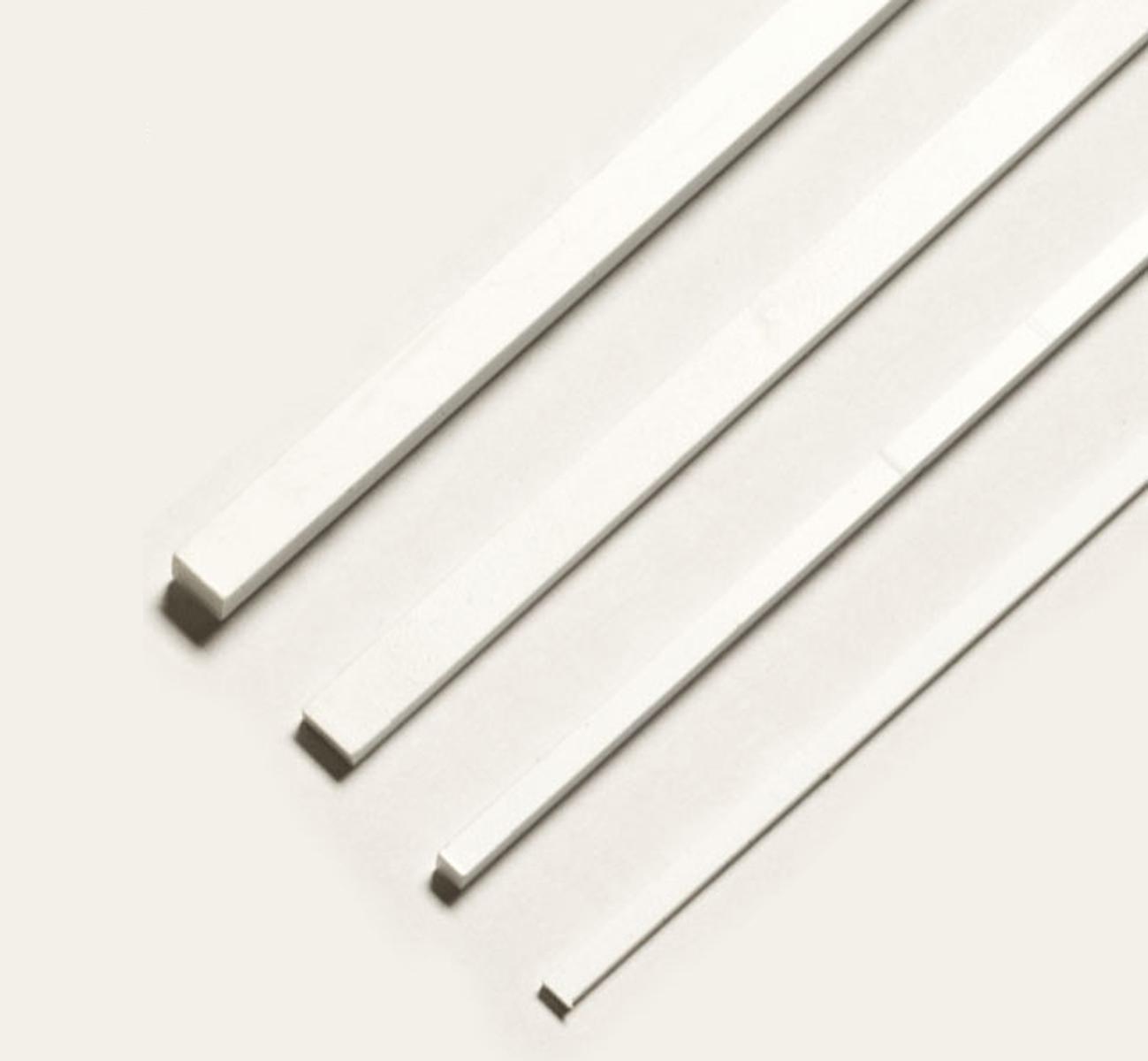 US Stock Pack of 10 ABS Styrene Plastic Flat Rectangular Bars 1.5*3mm 9.8″ White