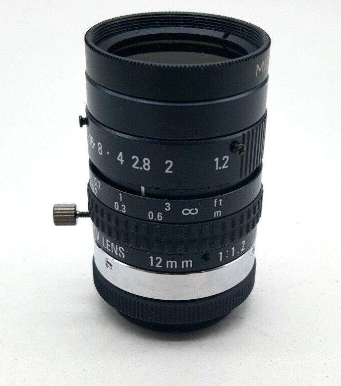 Ricoh FL-HC1212B-VG 1/2″ 12mm F1.2 Manual Iris C-Mount Lens w/ Locking Screws