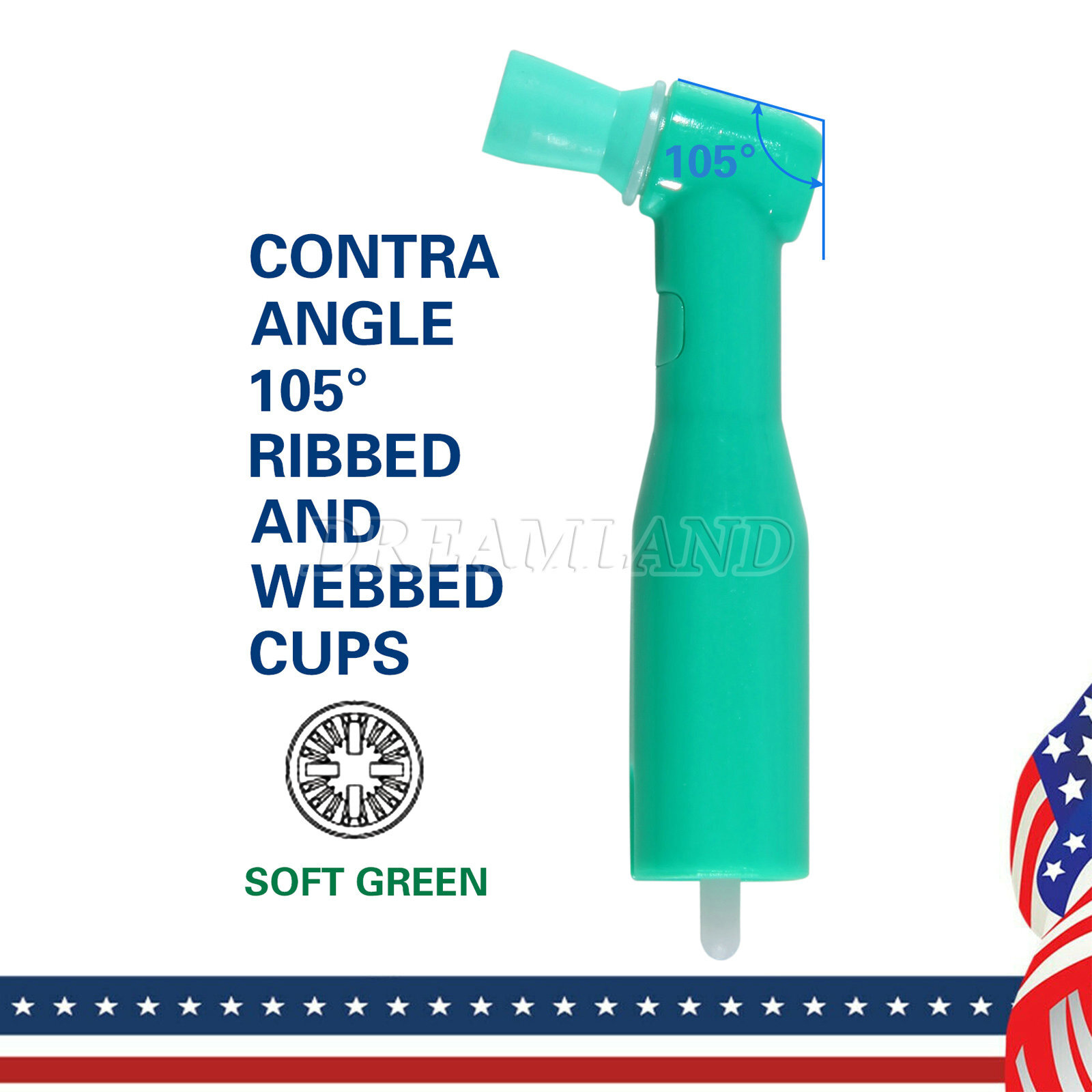 100 dental disposable prophy angles soft cup latex free