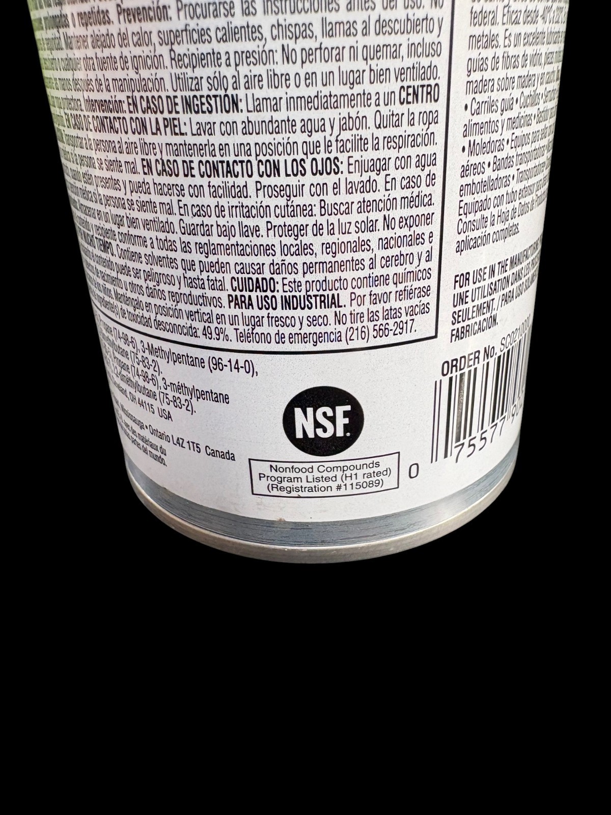 Sprayon LU 210 Clear Lubricant Food Grade