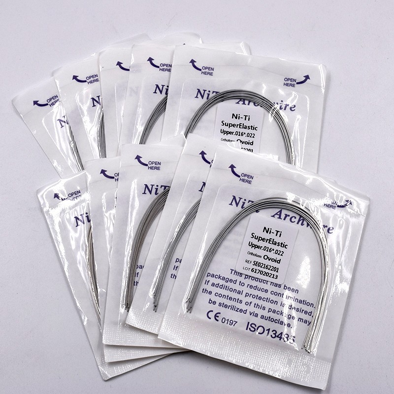 Dental Ortho Niti Super Elastic Rectangular Round Arch Wire Ovoid/Square/Natural
