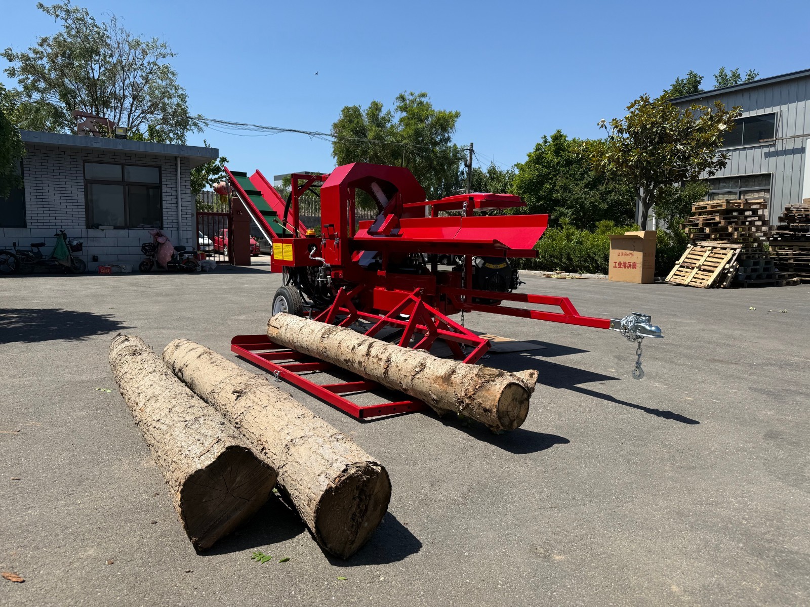 27T Hydraulic Firewood Processor with 739cc RATO Engine Log Lifter&118″ Conveyor