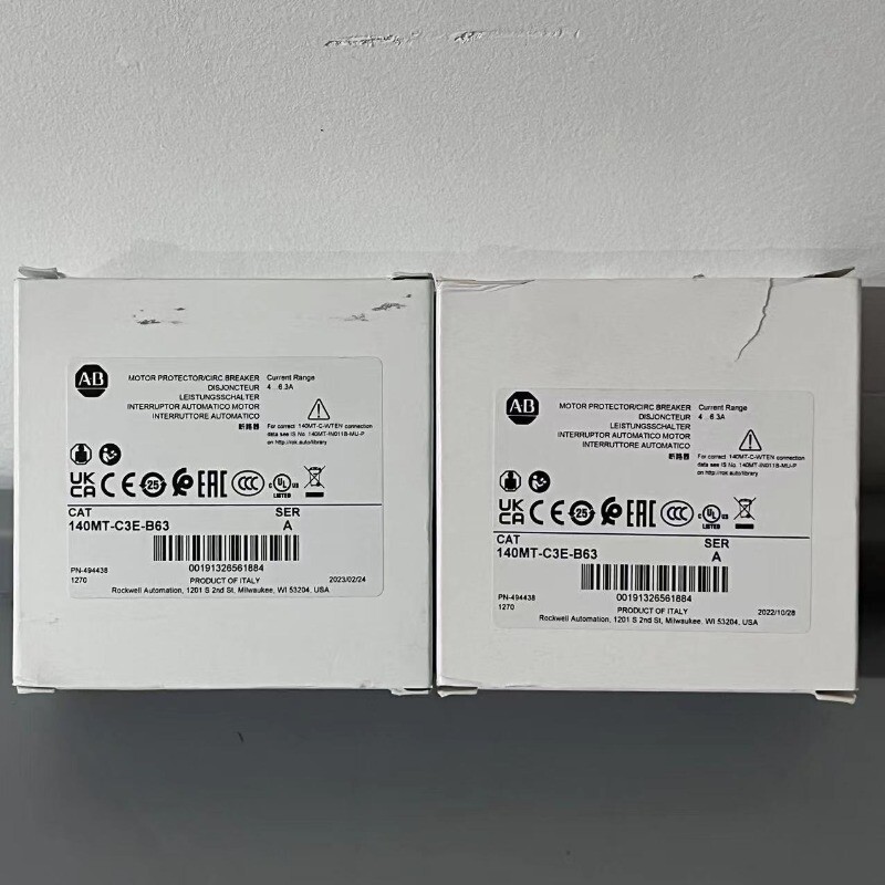 New Allen Bradley 140MT-C3E-B63 Circuit Breaker 140MTC3EB63