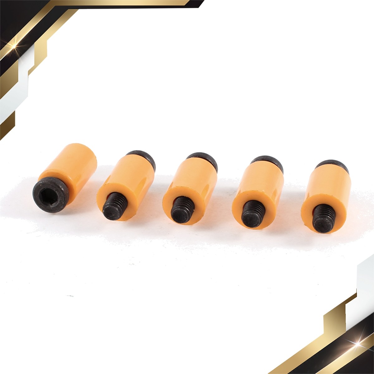 5 x PL16 Black Orange Plastic Opening Friction Pullers 16mm Dia Body