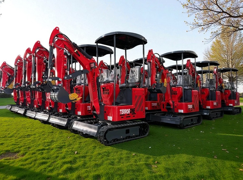 13.5HP Mini Excavator 1 TON B&S EPA Engine Hydraulic Thumb Digger Free Shipping