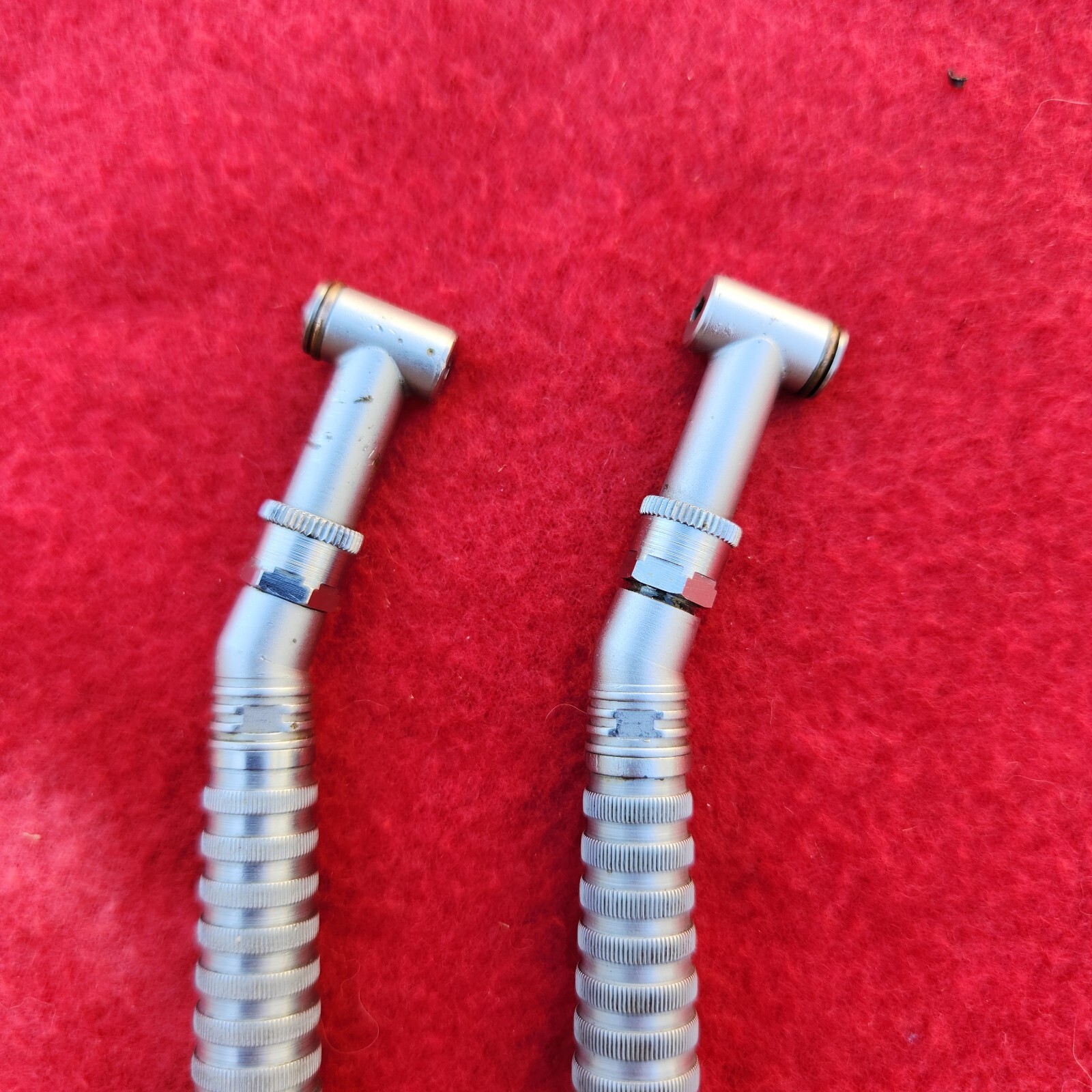 Lot of 2ea. Densco Dental Handpieces belt-driven – needs pulley/adapter – used