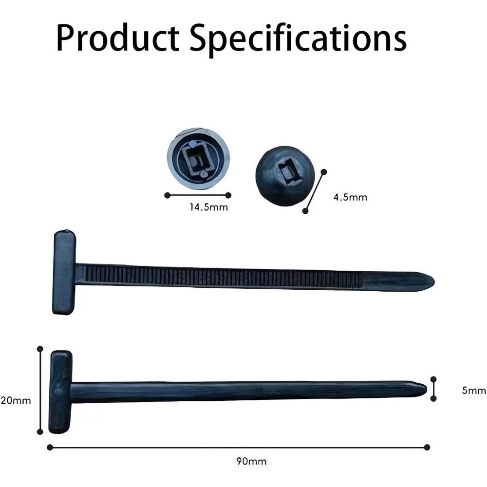 Universal Heavy Duty Nylon Cable Tie Buckle Self Locking Rivet Nylon Zip Holder