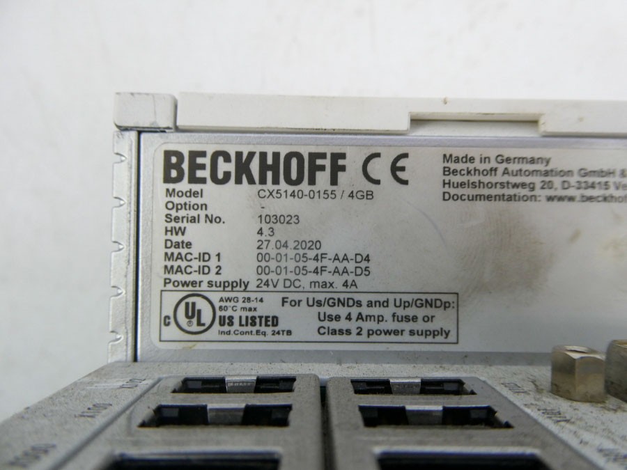 BECKOFF CX5140-0155/4GB 24VDC NSNP