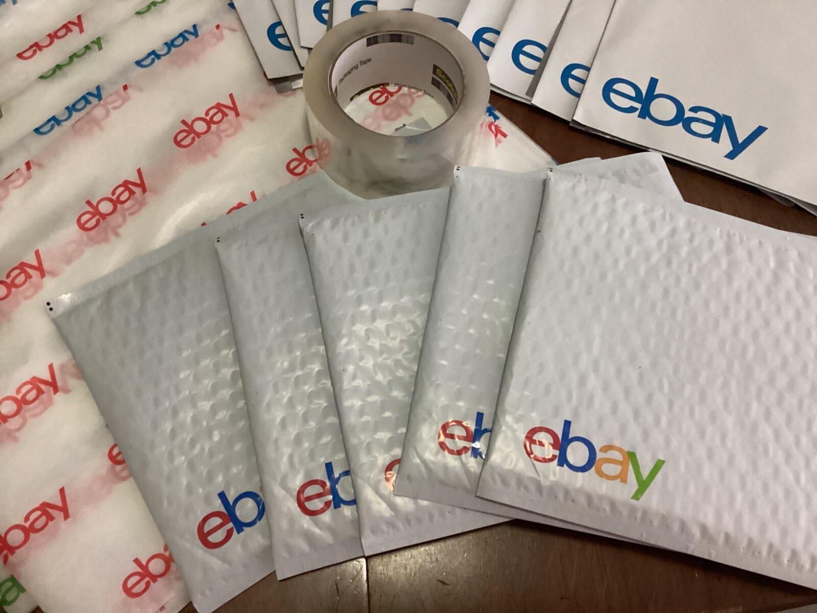 Ebay Shipping Supplies KIT Padded bubble mailers Envelopes Tissue packing tape