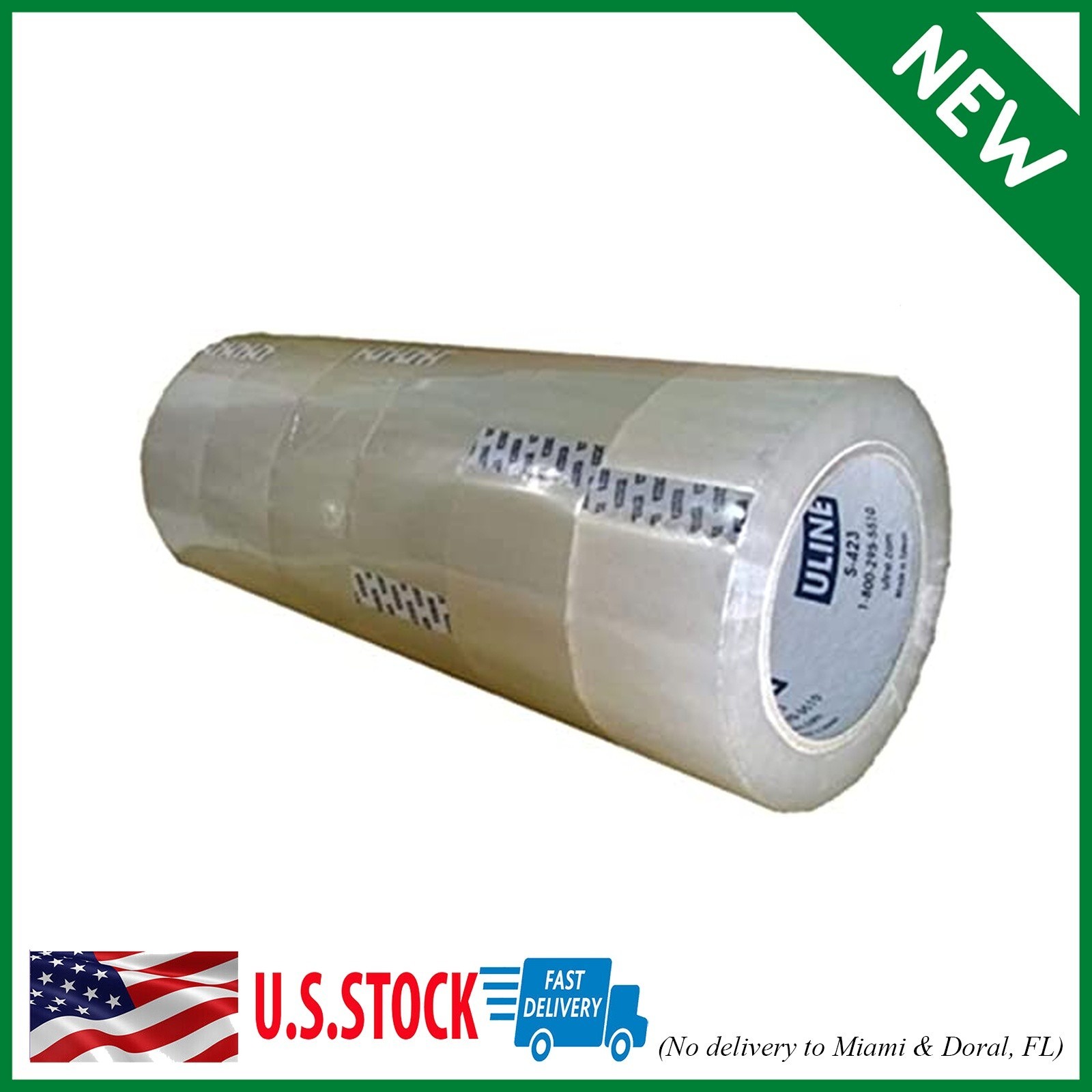ULINE Packing Tape 2″ x 110 yds S-423 (S-423-6) Pack of 6, Clear