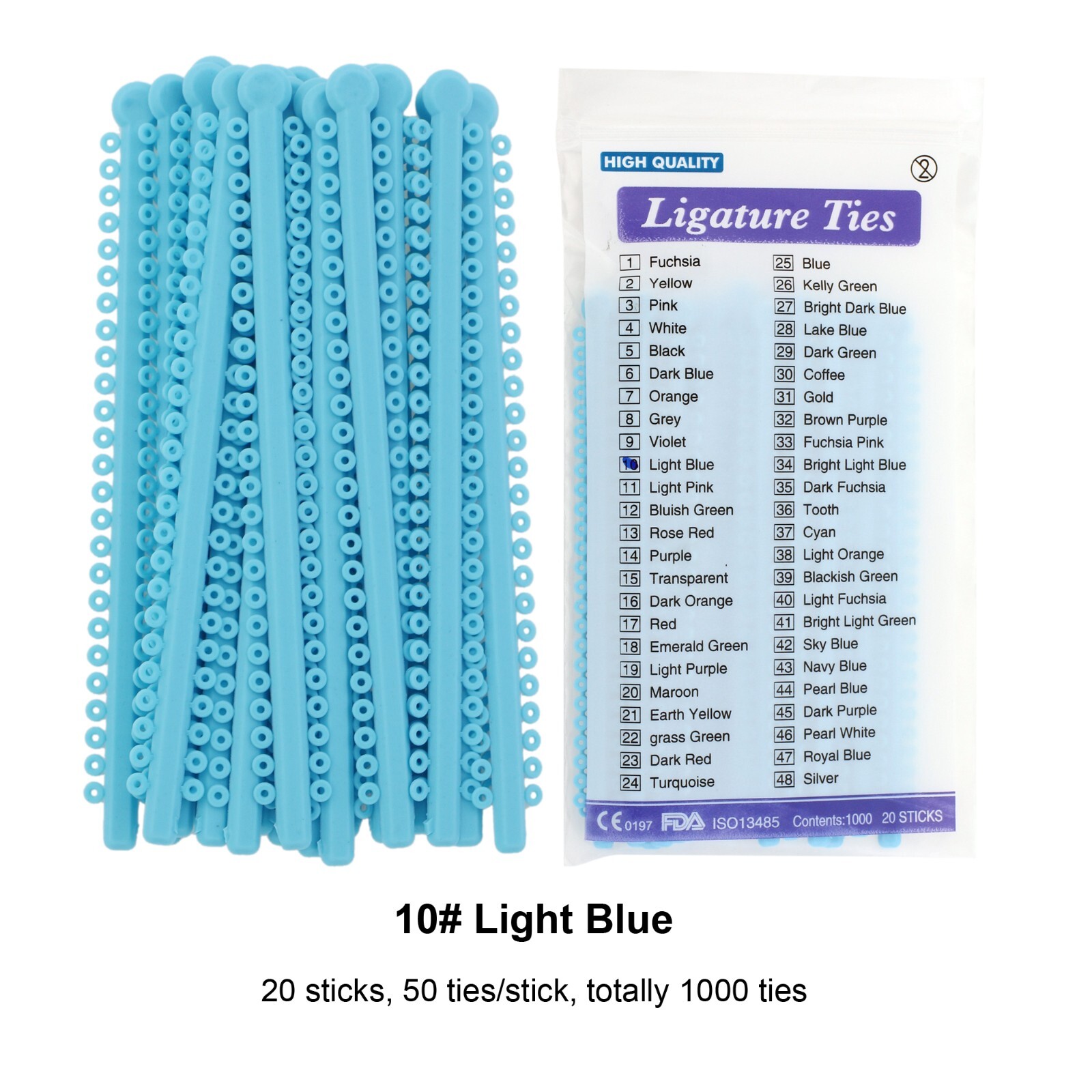 1000pcs Dental Orthodontic Ligature Ties Elastic Rubber Bands Braces ortodoncia