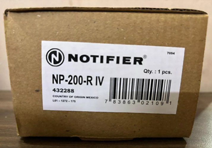 Notifier NP-200R-IV Photoelectric Smoke Duct Detector