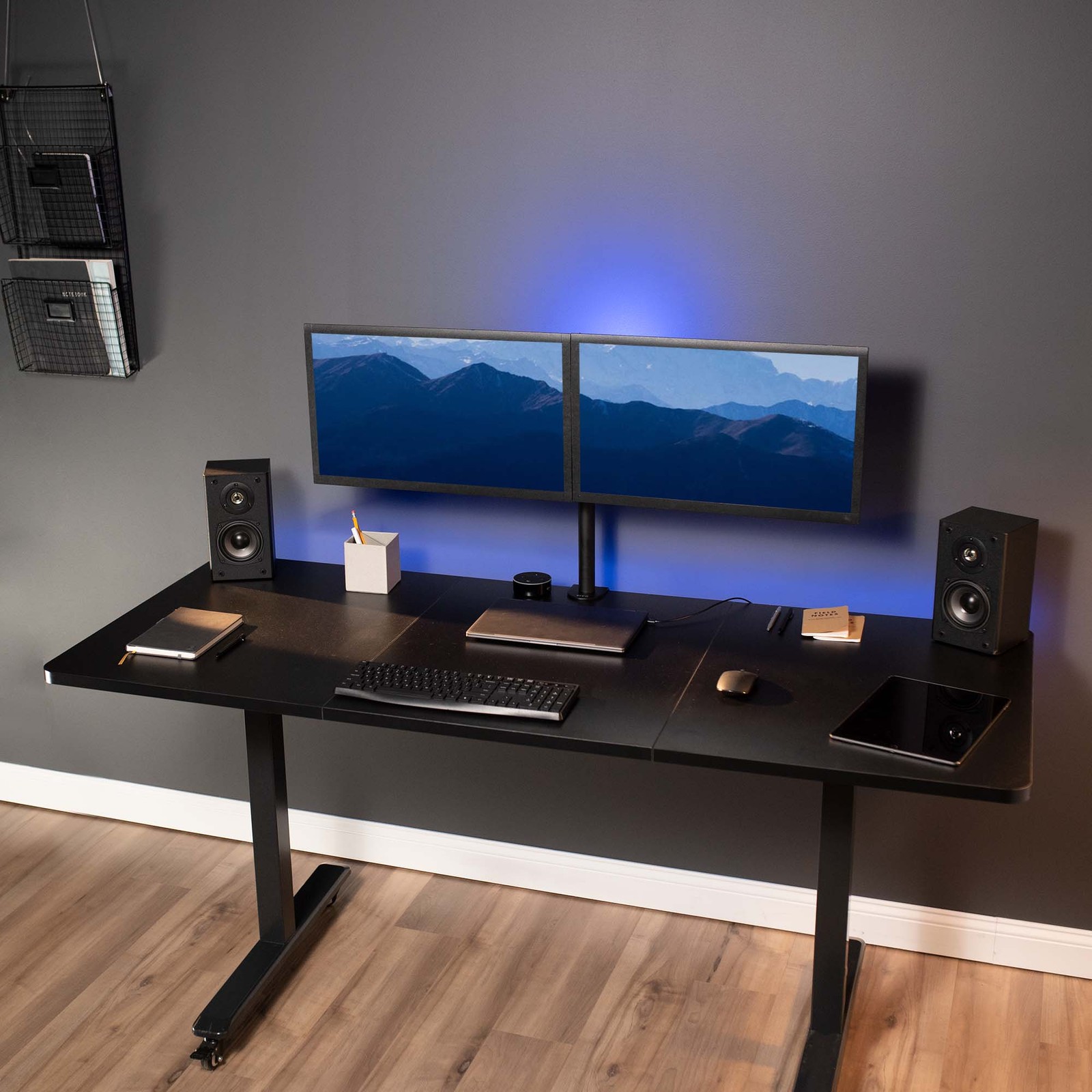 VIVO Black 71 x 30 inch Universal Table Top for Sit to Stand Desk Frames