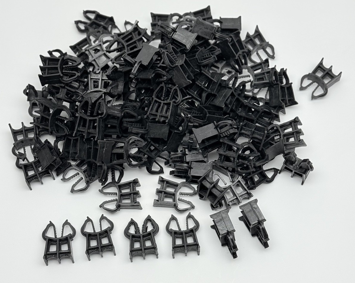Lot of 100, Spillman, Plaschairs 25NP20 Plastic Rebar Chair 1″ Cover, Black