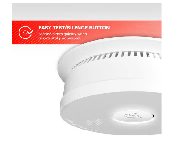 USI Hardwired and 1-Year Battery Backup Smoke Detector with Photoelectric Sensor