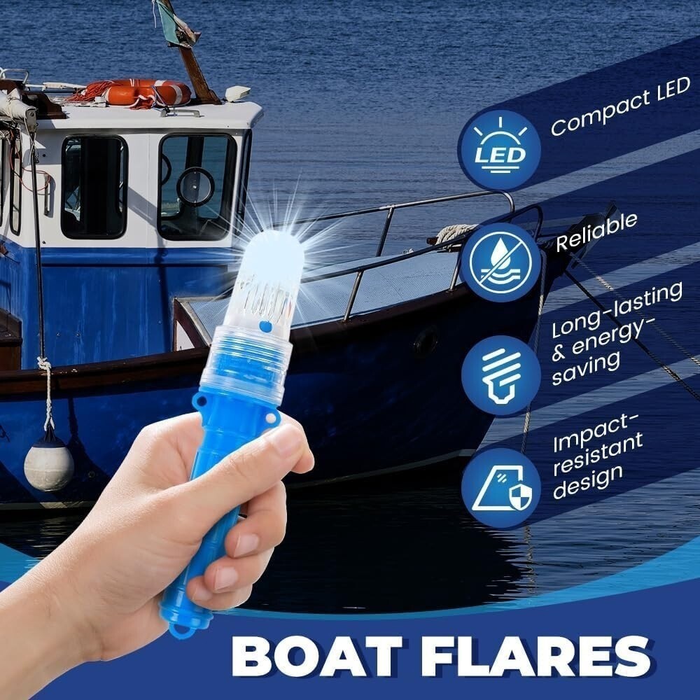 Electronic Boat Flare Boat Flares Safety Kit Signals 3Pcs Coast Guard Approved/