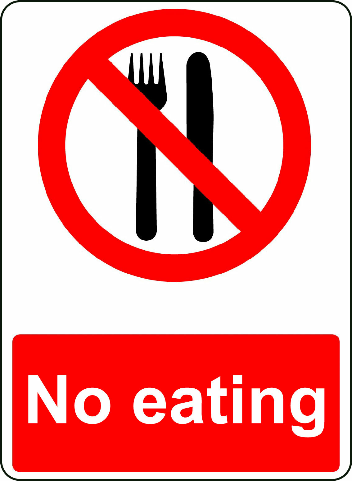 NO EATING OSHA DECAL SAFETY SIGN STICKER 3M USA MADE