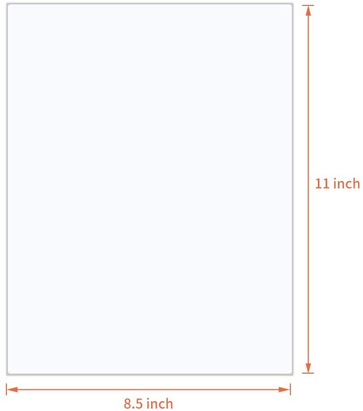 Shipping Labels 8.5x11Full Sheet & 8.5×5.5 half sheet Self Adhesive 2 Per Sheet