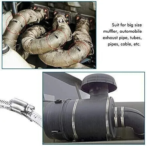 Adjustable Large Hose Clamps Worm Gear Stainless Steel Clamp Fasteners USA Sell