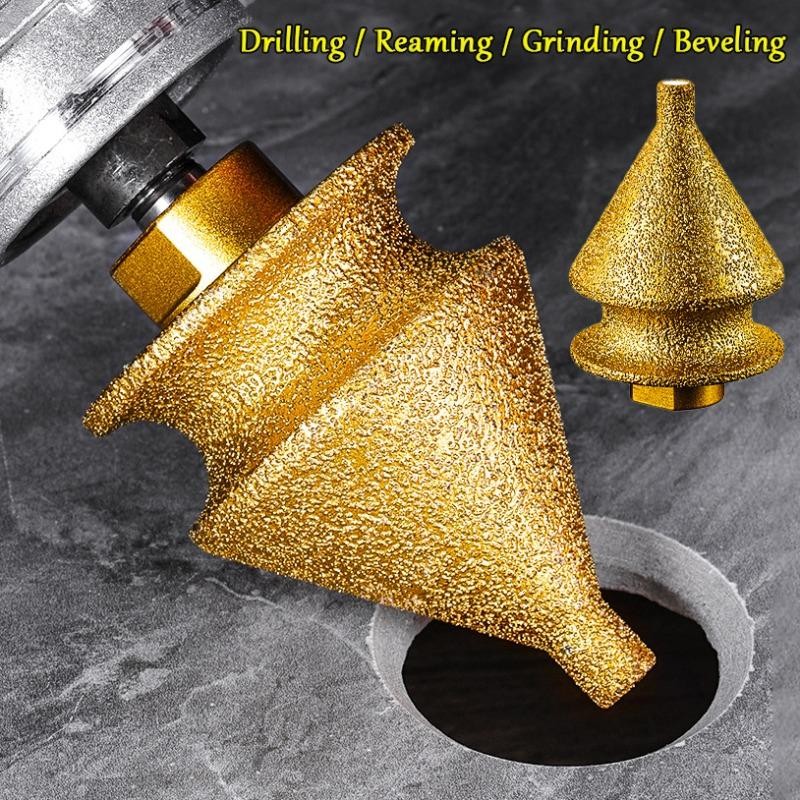 4in1 Diamond Chamfer Bit Angle Grinder Tile Marble Hole Drill Edge Trimming Tool