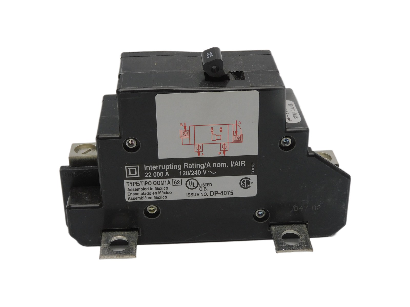SQUARE D QOM125VHCP 240V 125A NSMP