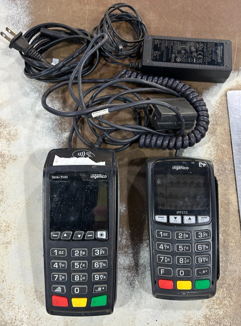 Ingenico Desk 3500 Credit Card Terminal With Ingenico iPP315 Pin Pad
