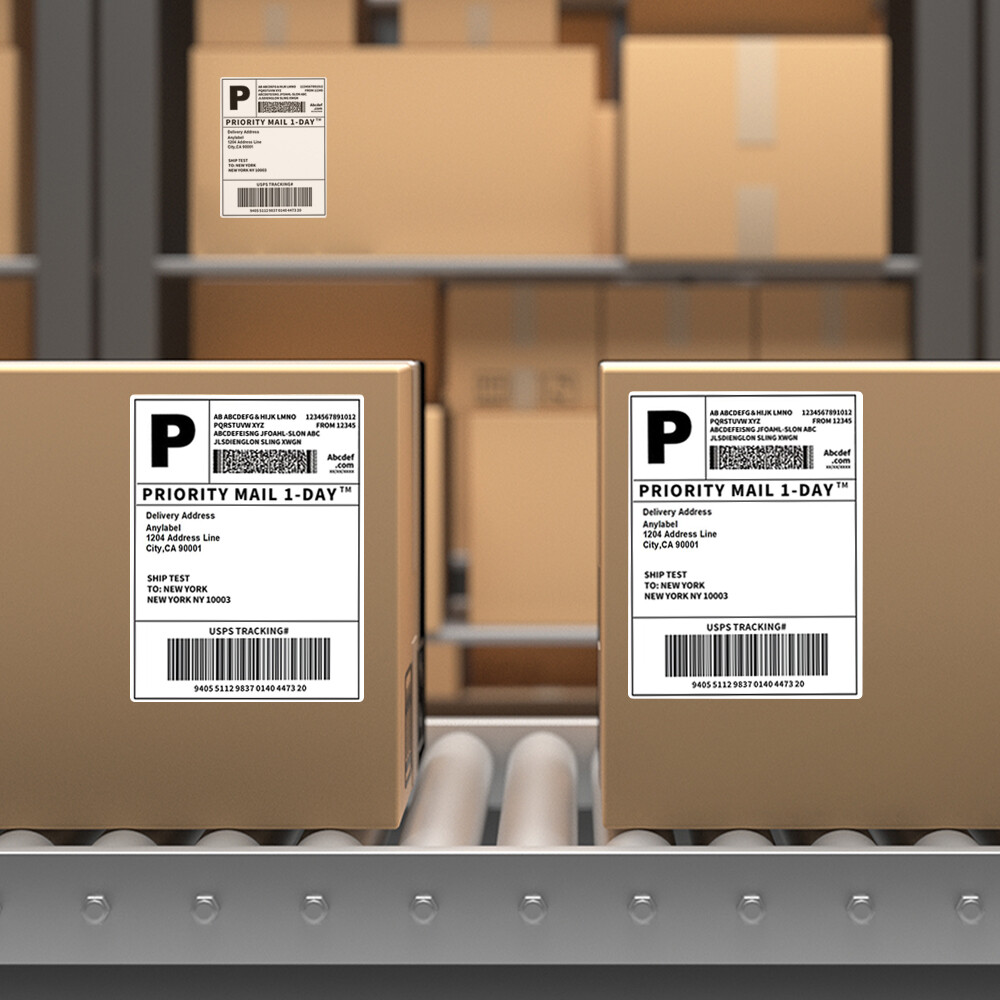 500 4″x6″ Fanfold Direct Thermal Shipping Labels for Zebra and Rollo Printers