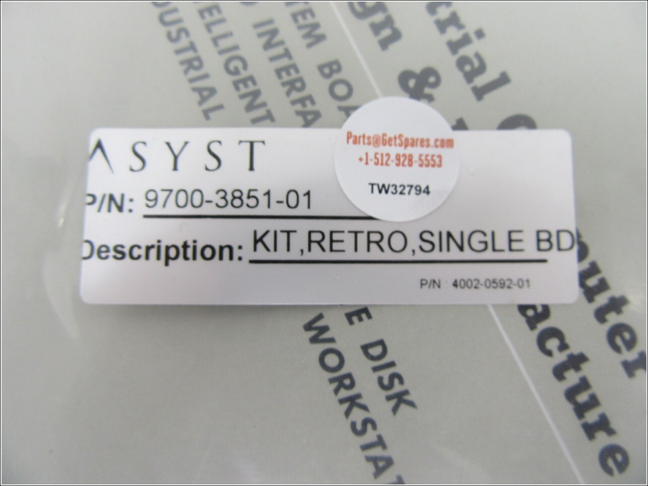 9700-3851-01 / KIT-RETROFIT 2200ER SMIF ARM / ASYST TECHNOLOGIES