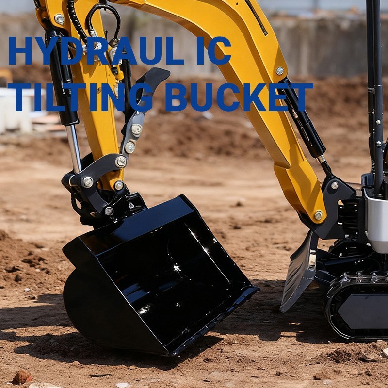 11-in-1 Mini Excavator Attachment Set: From Rakes to Buckets & Quick Coupler